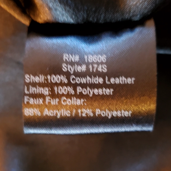 Schott Slim Leather Bomber Jacket - Black (M) - Picture 6 of 8